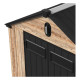 Casetta da giardino WOODIZY in resina spazzolata effetto legno da 5,47 m² skylight + pavimento - Jobu