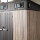 Casetta da giardino WOODIZY in resina spazzolata effetto legno 6,03 m² skylight  + pavimento - Jobu