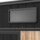 Casetta da giardino WOODIZY in resina spazzolata effetto legno da 4,71 m² skylight + pavimento - Jobu