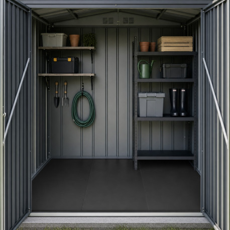 Pavimento per casetta da giardino in acciaio zincato Woodsteel 4,5m² - X-METAL