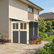 Casetta addossata in legno smaltato grigio 3,27m² Wandlitz 2 - Karibu