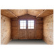 Casetta in legno massello da 28 mm trattato in autoclave colore marrone 9m² TOP - Gardy Shelter