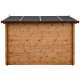 Casetta in legno massello da 28 mm trattato in autoclave colore marrone 12m² TOP - Gardy Shelter