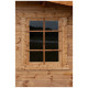 Casetta in legno massello da 28 mm trattato in autoclave colore marrone 12m² TOP - Gardy Shelter