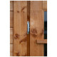 Casetta in legno massello da 28 mm trattato in autoclave colore marrone 12m² TOP - Gardy Shelter