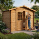 Casetta in legno massello da 28 mm trattato in autoclave colore marrone 9m² TOP - Gardy Shelter
