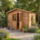 Casetta in legno massello da 28 mm trattato in autoclave colore marrone 9m² TOP - Gardy Shelter