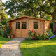 Casetta in legno massello da 28 mm trattato in autoclave colore marrone 12m² TOP - Gardy Shelter