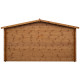 Casetta in legno massello da 28 mm trattato in autoclave colore marrone 12m² TOP - Gardy Shelter - con finestra apribile
