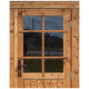 Casetta in legno massello da 28 mm trattato in autoclave colore marrone 12m² TOP - Gardy Shelter - con finestra apribile