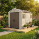 Casetta da giardino in HDPE SunLife beige 7,17 m² + pavimento - JOBU