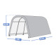 Garage smontabile 6,1 x 3 m – 18,3 m² – Acciaio zincato + PES e polietilene grigio – Jôbu