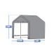 Casetta da giardino smontabile 3x1,8 m - 5,4 m² – acciaio zincato + PES e polietilene grigio – Jôbu