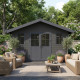Casetta da giardino in legno composito grigio chiaro da 28 mm 10,71 m² PREMIUM - Woodlife Garden