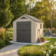 Casetta da giardino Sunlife in HDPE 4,5 m² crema e grigio + pavimento - JOBU