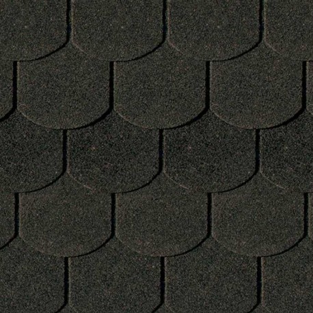 Tegole shingle nere a coda di castoro per casetta in legno Karibu