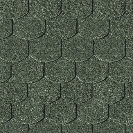 Tegole shingle verdi a coda di castoro per casetta in legno Karibu