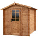Casetta da giardino in legno massello 28 mm, trattata in autoclave colore marrone 4 m² TOP – Gardy Shelter