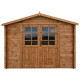 Casetta in legno massello da 28 mm trattato in autoclave colore marrone 6m² TOP - Gardy Shelter