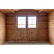 Casetta in legno massello da 28 mm trattato in autoclave colore marrone 6m² TOP - Gardy Shelter