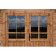 Casetta in legno massello da 28 mm trattato in autoclave colore marrone 6m² TOP - Gardy Shelter