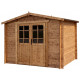 Casetta in legno massello da 19 mm trattato in autoclave colore marrone 6m² TOP - Gardy Shelter