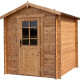 Casetta in legno massello da 19 mm trattato in autoclave colore marrone 4m² TOP - Gardy Shelter