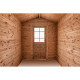 Casetta in legno massello da 19 mm trattato in autoclave colore marrone 4m² TOP - Gardy Shelter