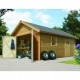 Garage in legno certificato 20,78m² -  assi 40mm - Karibu