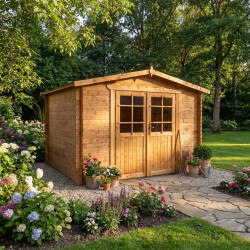 Casetta in legno massello da 19 mm trattato in autoclave colore marrone 6m² TOP - Gardy Shelter