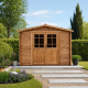 Casetta in legno massello da 19 mm trattato in autoclave colore marrone 6m² TOP - Gardy Shelter