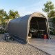 Garage smontabile 6,1 x 3 m – 18,3 m² – Acciaio zincato + PES e polietilene grigio – Jôbu