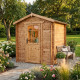 Casetta in legno massello da 19 mm trattato in autoclave colore marrone 4m² TOP - Gardy Shelter
