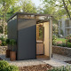 Casetta da giardino modulare coibentata 2x2m antracite e nera - pavimento incluso - Everbox
