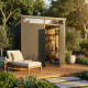 Casetta da giardino modulare coibentata 2x2m antracite e nera - pavimento incluso - Everbox