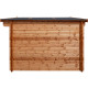 Casetta in legno massello da 44 mm trattato in autoclave colore marrone 16m² TOP - Gardy Shelter 