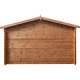 Casetta in legno massello da 44 mm trattato in autoclave colore marrone 16m² TOP - Gardy Shelter 