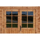 Casetta in legno massello da 44 mm trattato in autoclave colore marrone 16m² TOP - Gardy Shelter 