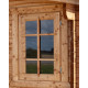 Casetta in legno massello da 44 mm trattato in autoclave colore marrone 16m² TOP - Gardy Shelter 