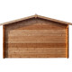Casetta in legno massello da 44 mm trattato in autoclave colore marrone 12m² TOP - Gardy Shelter 