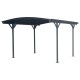Tettoia per auto in alluminio antracite 3x3,63m e policarbonato 6mm X-METAL