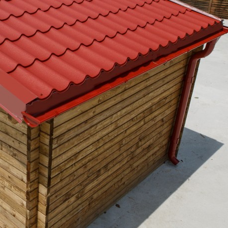 Tegole metalliche rosse - pronte all'installazione per casetta Gardy Shelter 16m²