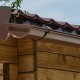 Set grondaie marrone - pronto per l'installazione della casetta da giardino Gardy Shelter 16m²