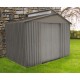Casetta da giardino in metallo con lucernario 5,44m² effetto legno bois vieilli