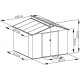 Casetta da giardino in metallo con lucernario 7,25m² effetto legno bois vieilli