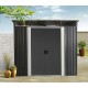Casetta in lamiera 5,64m² Skylight antracite + set di montaggio X-METAL