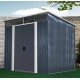 Casetta in lamiera 5,64m² Skylight antracite + set di montaggio X-METAL