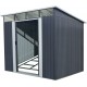 Casetta in lamiera 5,64m² Skylight antracite + set di montaggio X-METAL