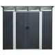 Casetta in lamiera 5,64m² Skylight antracite + set di montaggio X-METAL