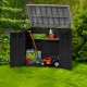 Box da giardino multifunzione in resina 1200L tetto piano nero - Keter